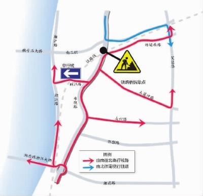 长沙书院路施工3公交线路变动 交警教你绕行