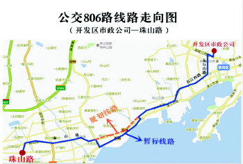 公交806路线路走向图。