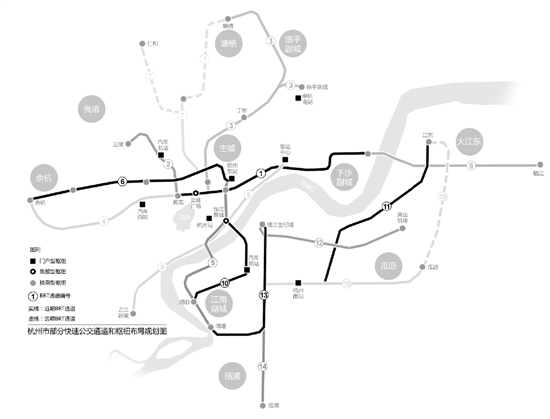 12条快速公交线明年跑上杭州街头